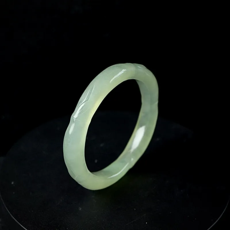 South Asia Natural Serpentine Jade Bangles Unisex-4