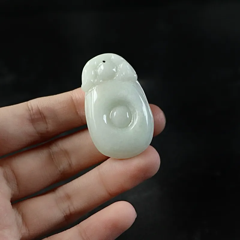 South Asia Bean Type Jadeite Pendants Unisex-2
