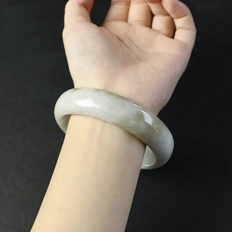 South Asia Bean Type Jadeite Bangles Women's-5
