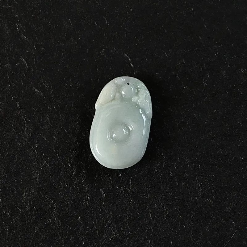 South Asia Bean Type Jadeite Pendants Unisex-1