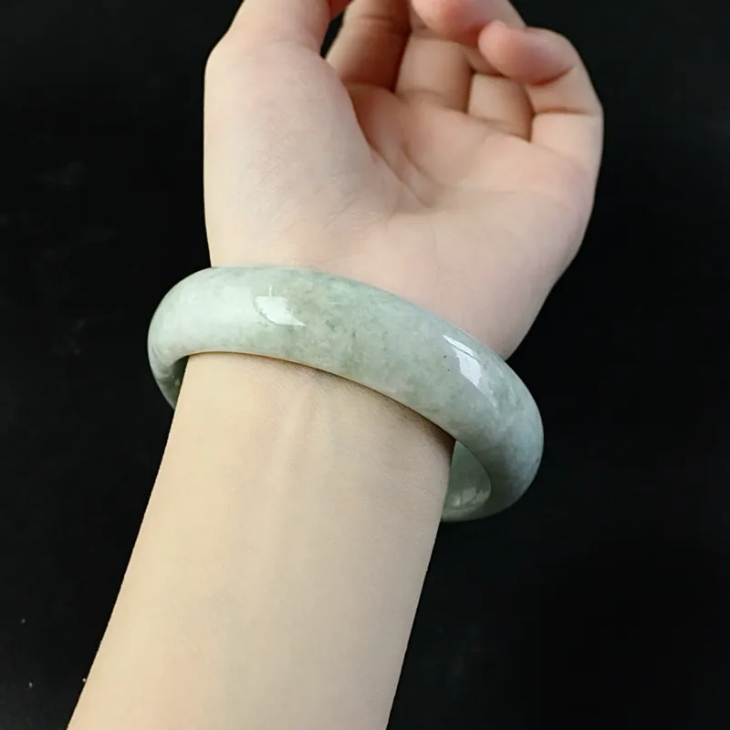 South Asia Bean Type Jadeite Bangles Unisex-1