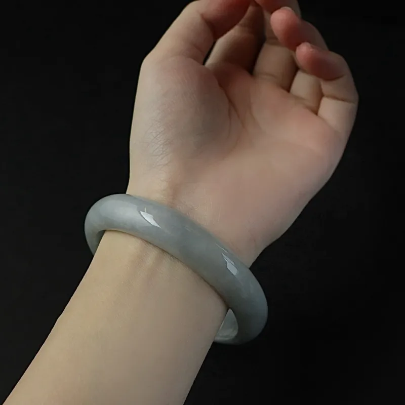 South Asia Bean Type Jadeite Bangles Unisex-3