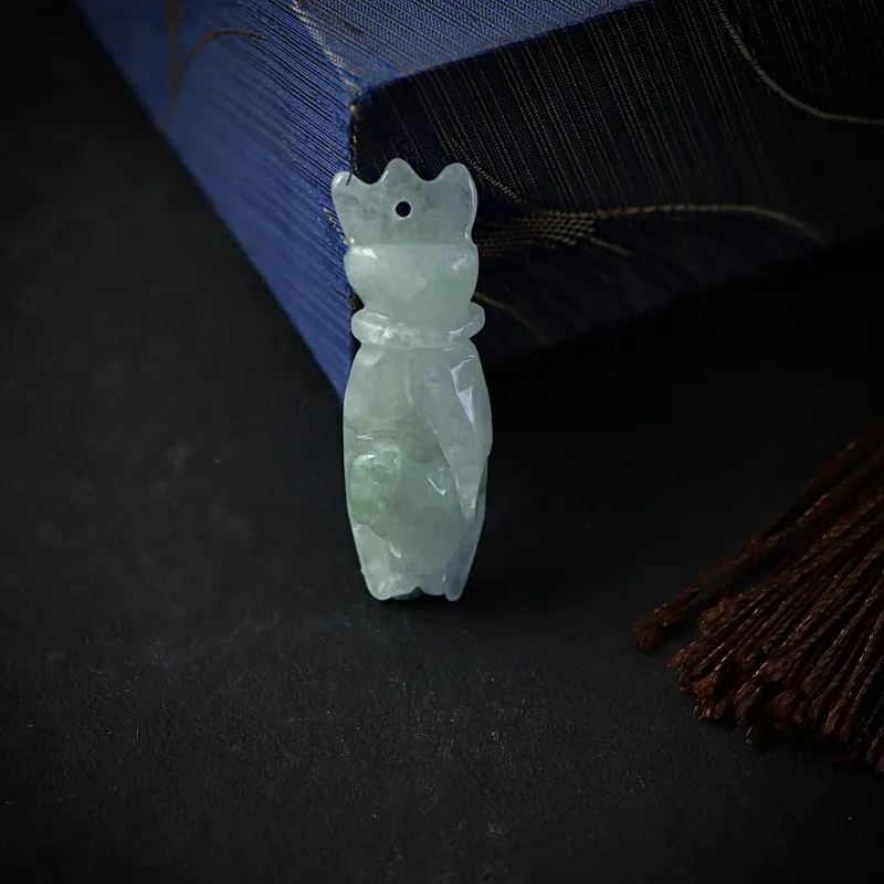 South Asia Bean Type Jadeite Pendants Unisex-1