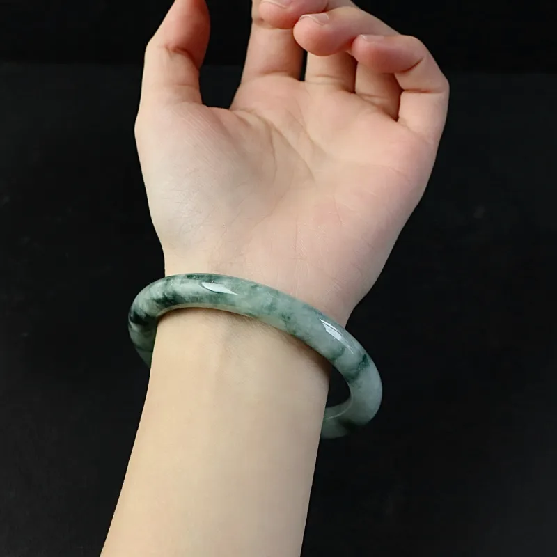 South Asia Bean Type Jadeite Bangles Women's-1