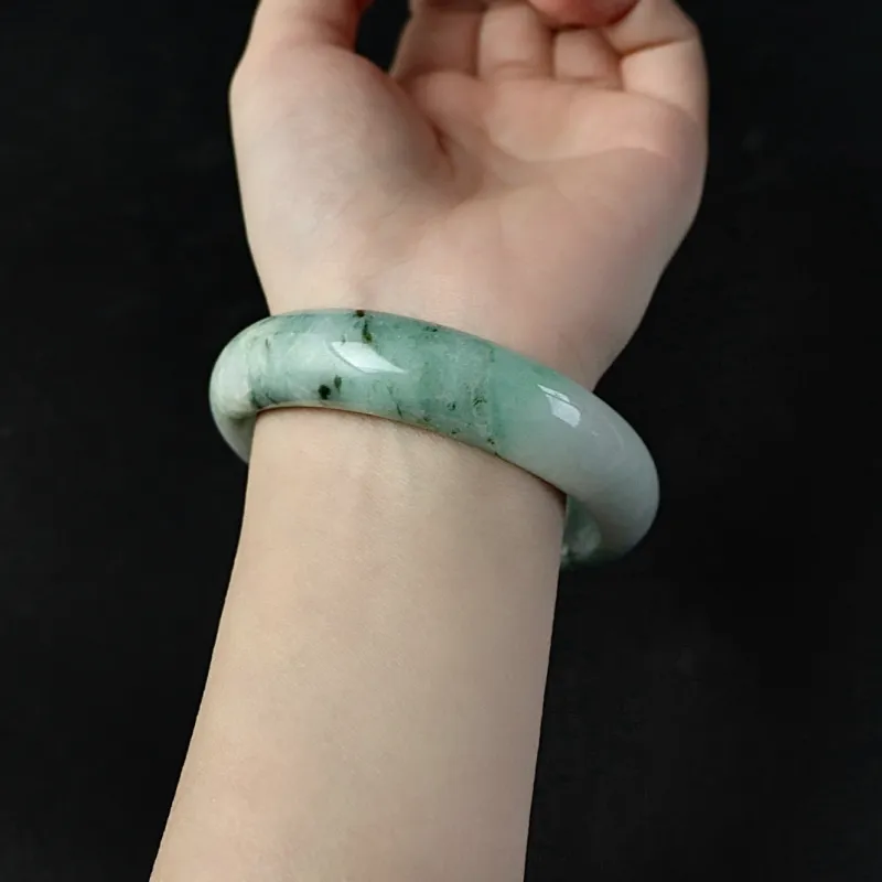 South Asia Bean Type Jadeite Bangles Unisex-1
