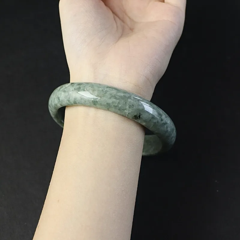 South Asia Bean Type Jadeite Bangles Unisex-5