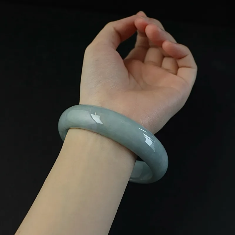 South Asia Bean Type Jadeite Bangles Unisex-1