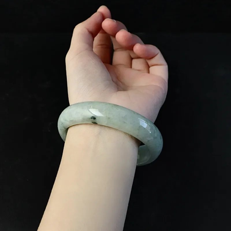 South Asia Bean Type Jadeite Bangles Unisex-1