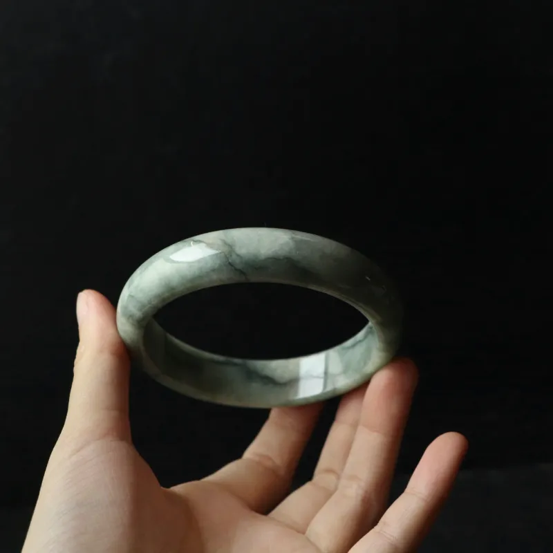 South Asia Bean Type Jadeite Bangles Unisex-1