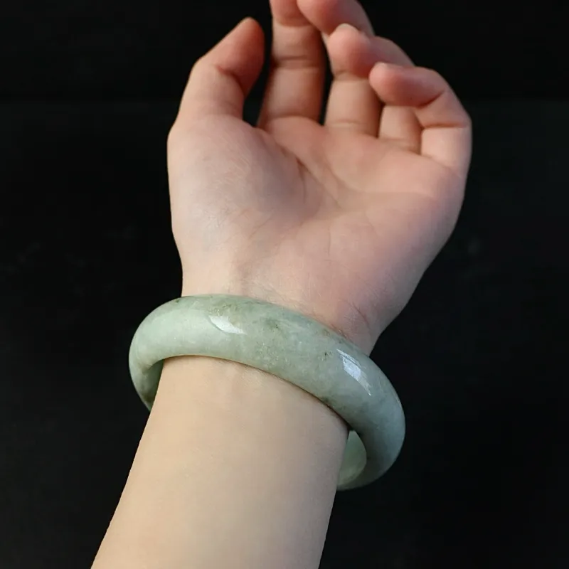 South Asia Bean Type Jadeite Bangles Unisex-2