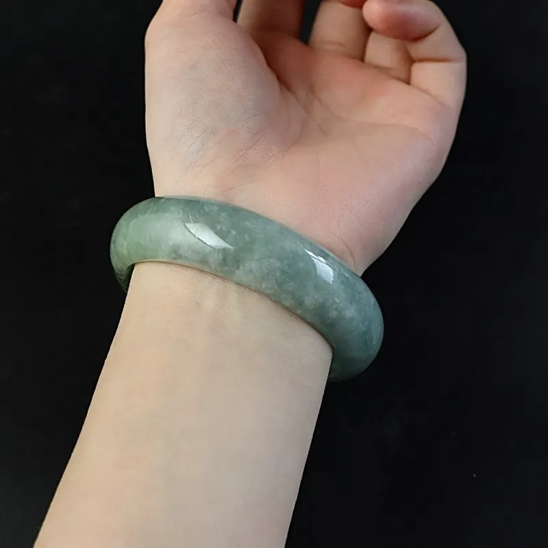 South Asia Bean Type Jadeite Bangles Unisex-3