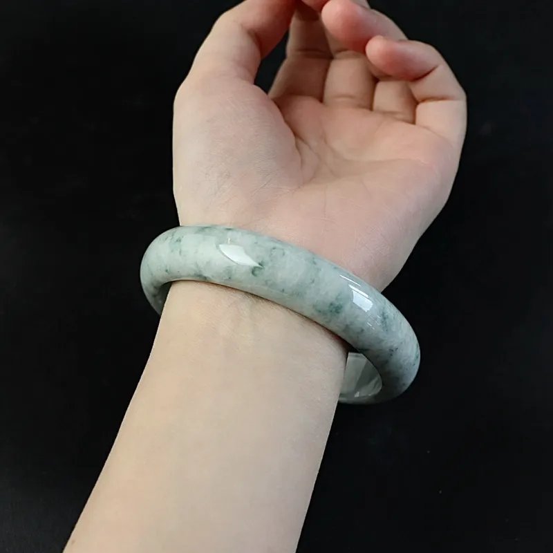 South Asia Bean Type Jadeite Bangles Unisex-2