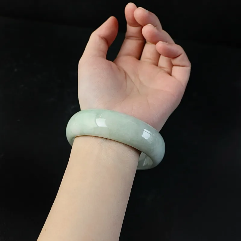 South Asia Bean Type Jadeite Bangles Unisex-2