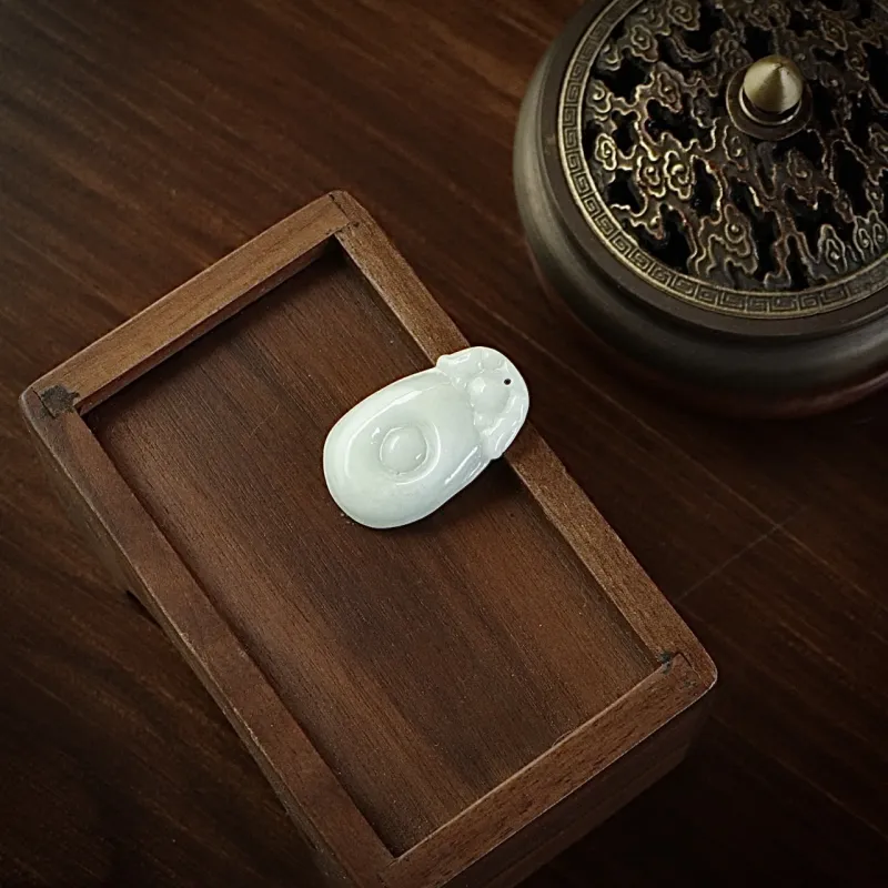 South Asia Bean Type Jadeite Pendants Unisex-5
