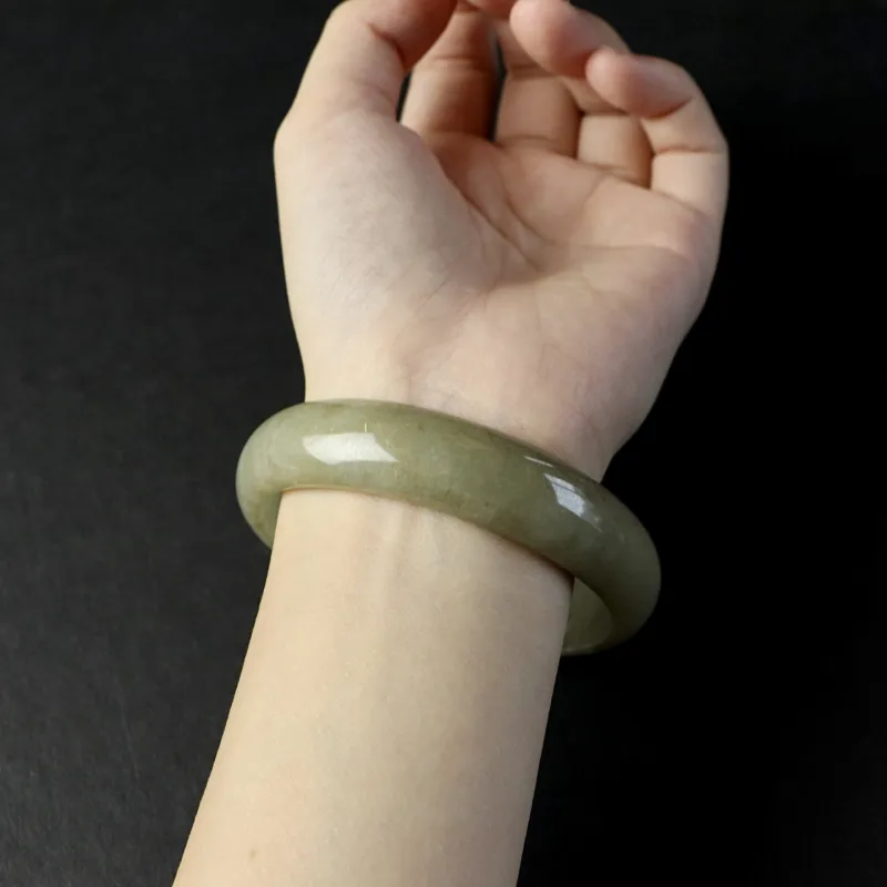 South Asia Bean Type Jadeite Bangles Unisex-4