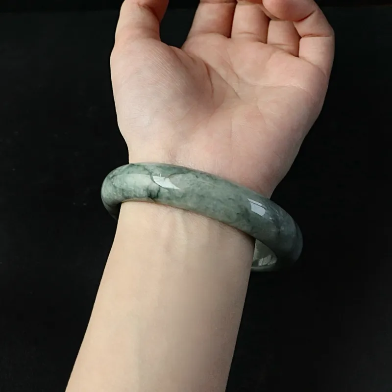 South Asia Bean Type Jadeite Bangles Unisex-2