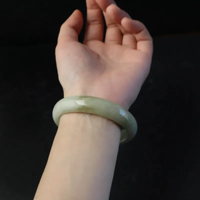 South Asia Bean Type Jadeite Bangles Unisex-1