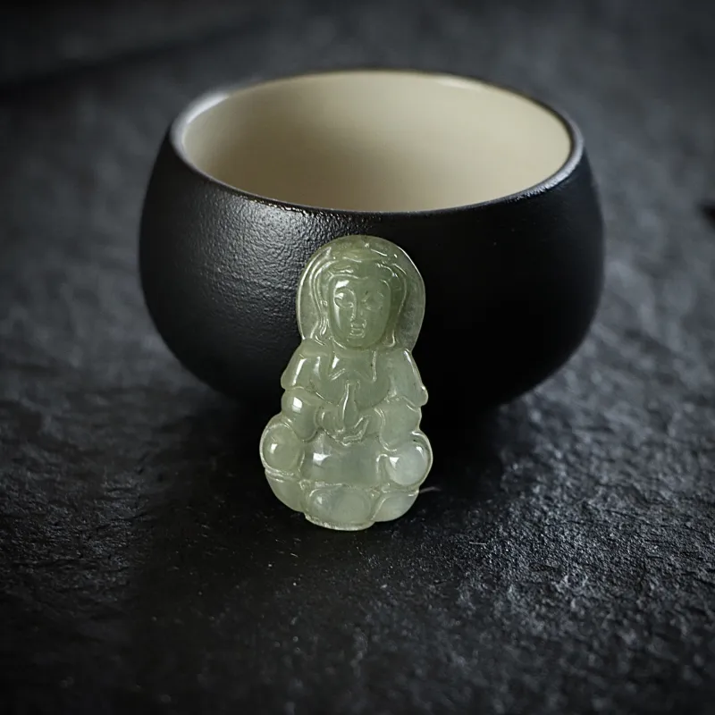 South Asia Bean Type Jadeite Pendants Unisex-2