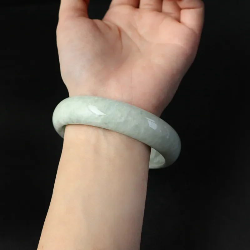 South Asia Bean Type Jadeite Bangles Unisex-2
