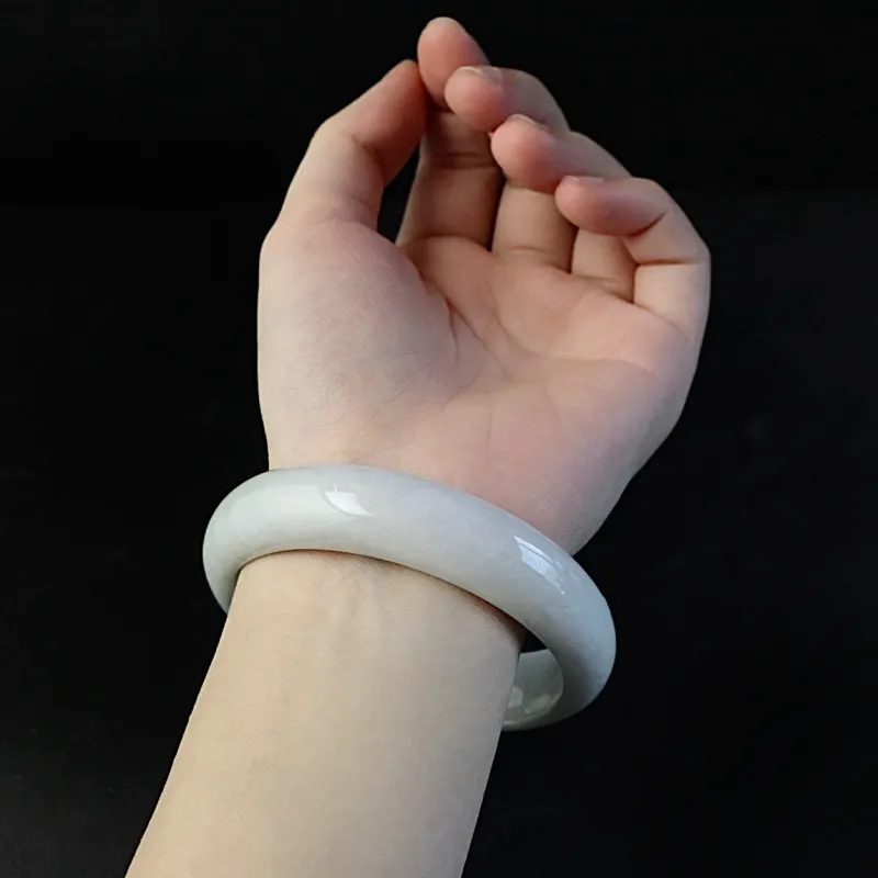 South Asia Bean Type Jadeite Bangles Unisex-1