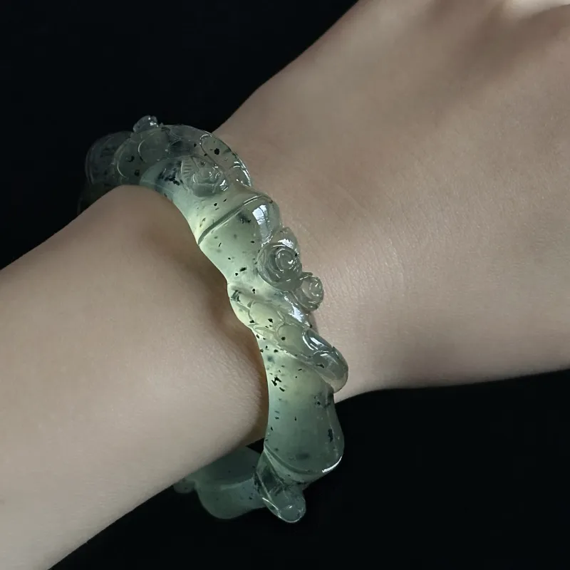 South Asia Serpentine Jade Bangles Unisex-5