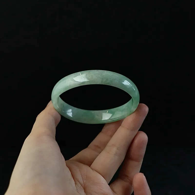 South Asia Bean Type Jadeite Bangles Unisex-3
