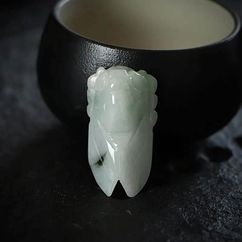 South Asia Bean Type Jadeite Pendants Unisex-2