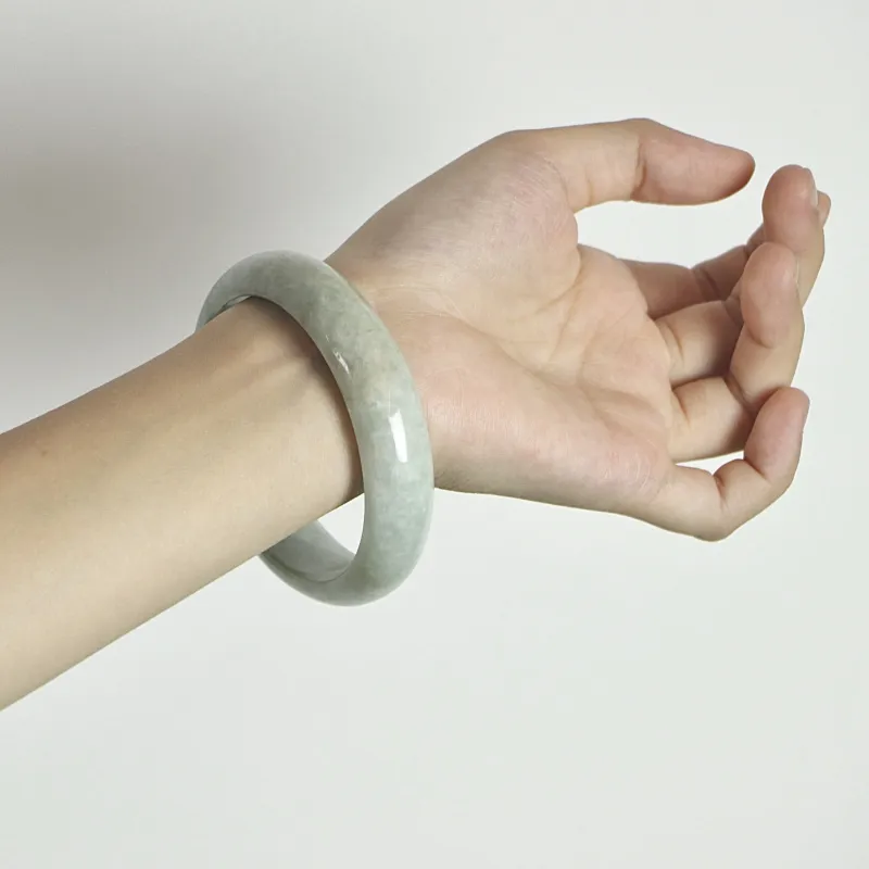 South Asia Bean Type Jadeite Bangles Unisex-3