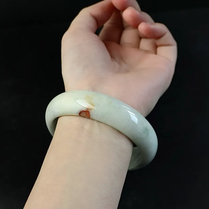 South Asia Bean Type Jadeite Bangles Unisex-1