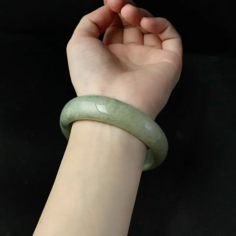 South Asia Bean Type Jadeite Bangles Unisex-1