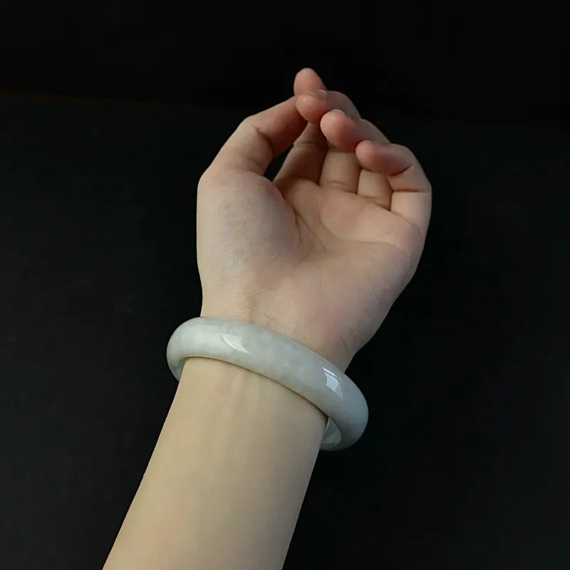 South Asia Bean Type Jadeite Bangles Unisex-1