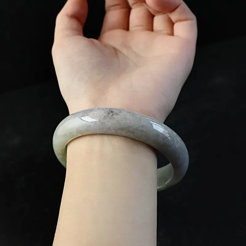South Asia Bean Type Jadeite Bangles Unisex-2