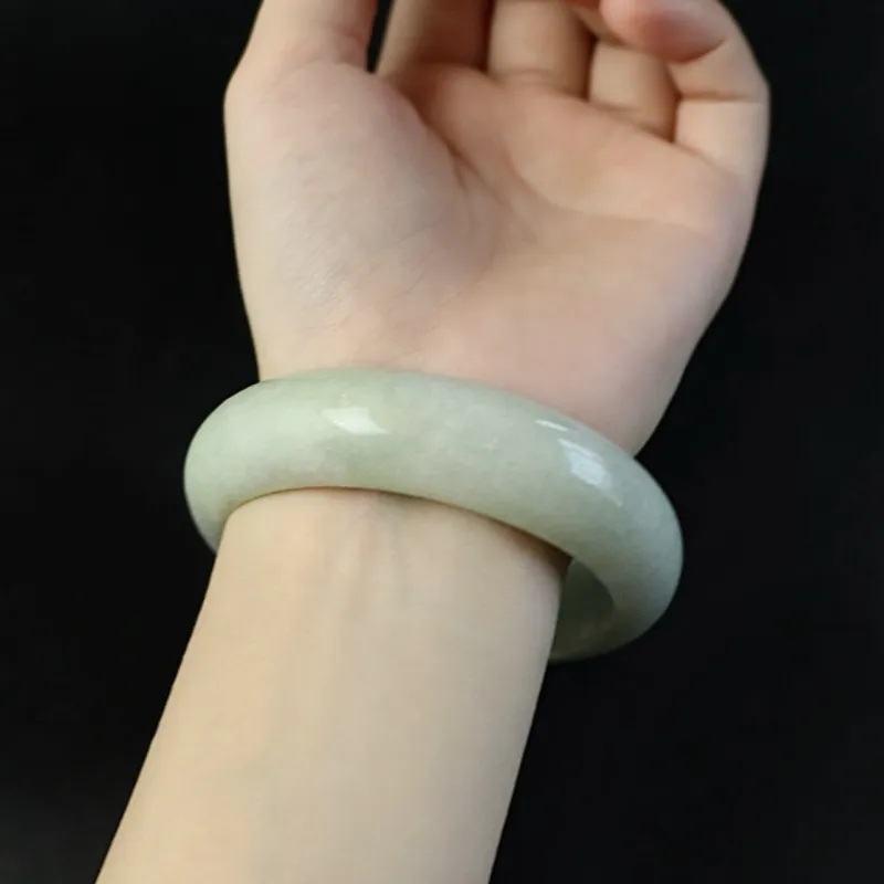 South Asia Bean Type Jadeite Bangles Unisex-3