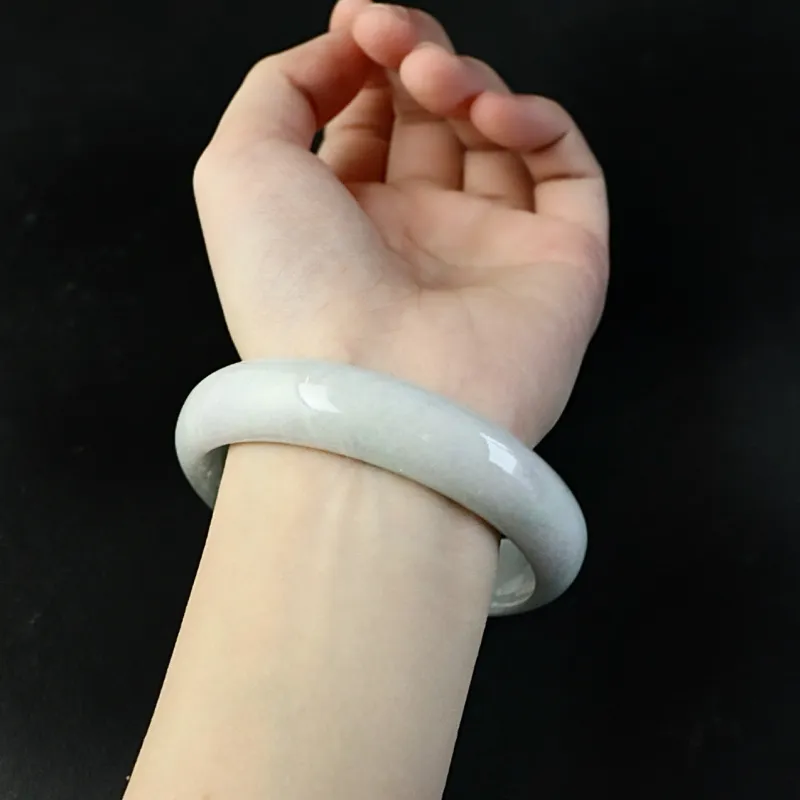 South Asia Bean Type Jadeite Bangles Unisex-1