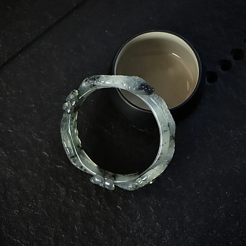 South Asia Serpentine Jade Bangles Unisex-1