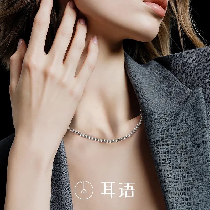 ERYU S925 Silver Necklaces Women's Silver-1