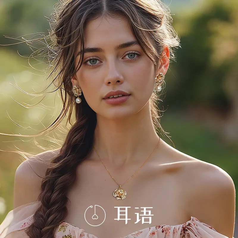 ERYU Alloy Earrings Women's Gold-1