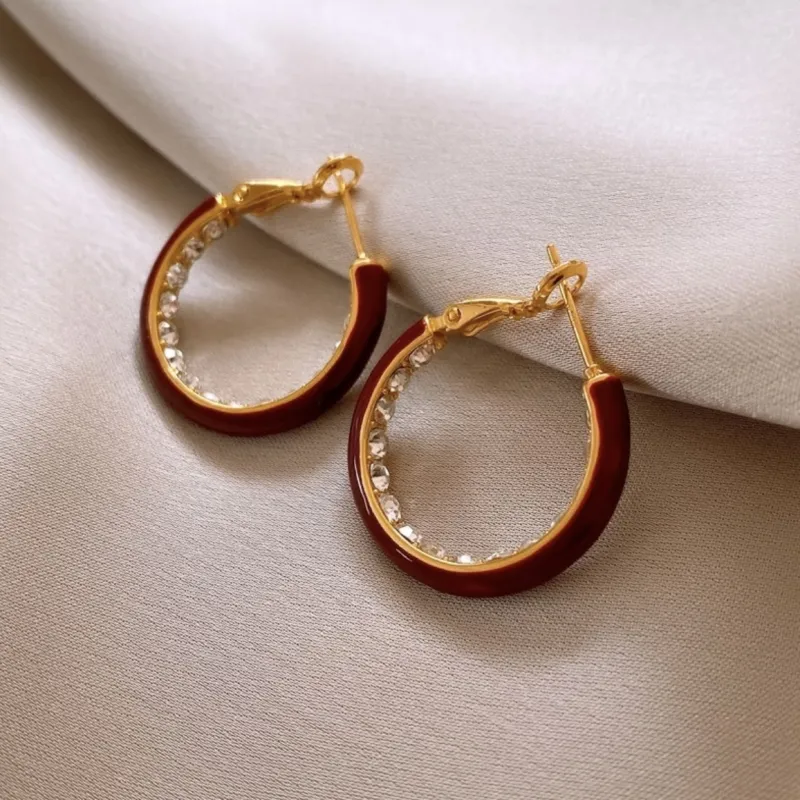 Right Hand Waiting S925 Silver Synthetic Cubic Zirconia Earrings Women's-6