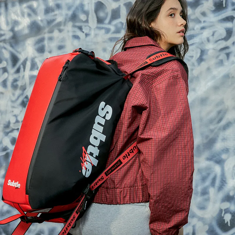 Subtle PVC Gym Bag Tubas Unisex Black Red/Yellow Blue/Green Brown-1