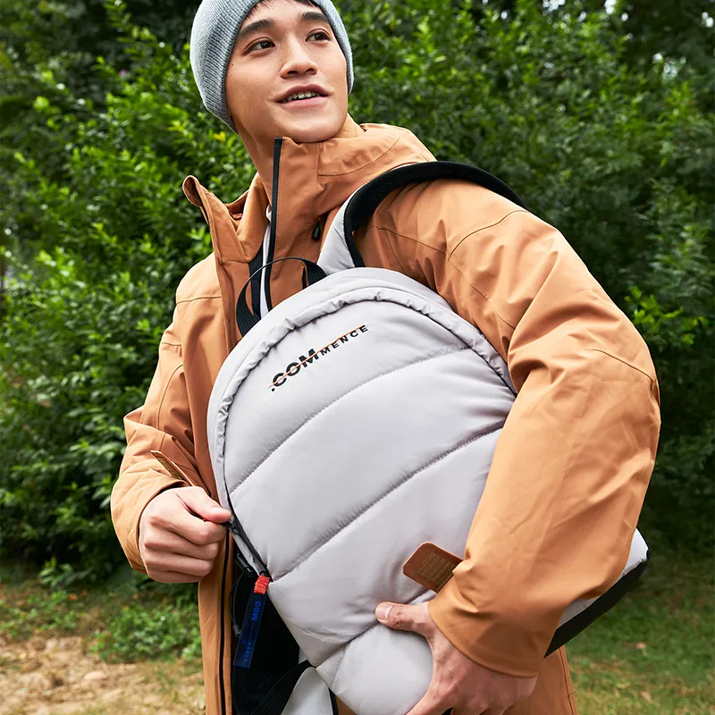 COMMENCE Fabric Backpack Unisex Snow White/Misty Gray-7