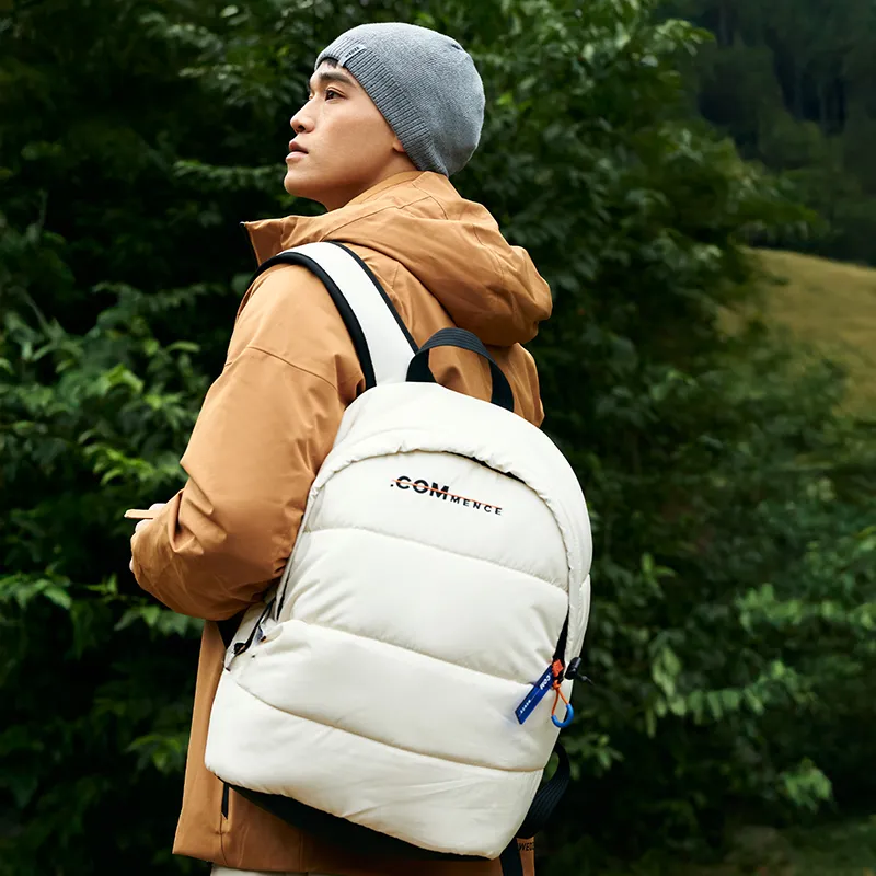 COMMENCE Fabric Backpack Unisex Snow White/Misty Gray-2