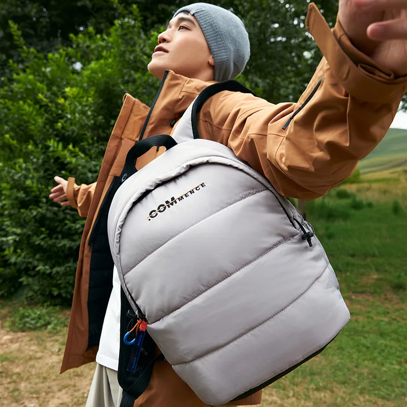 COMMENCE Fabric Backpack Unisex Snow White/Misty Gray-8