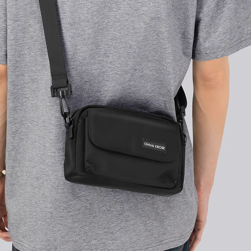 Simvay Clos Fabric Shoulder Bag Regular Men's Black-1