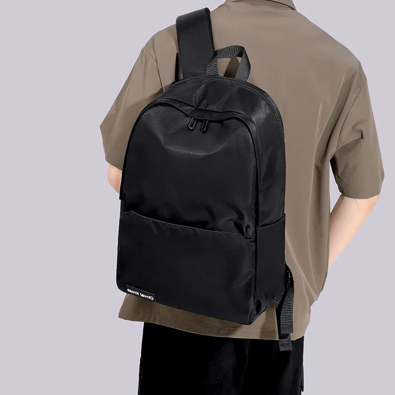 Simvay Clos Fabric Backpack Backpack Travel Bag Large Size Men's Black-3