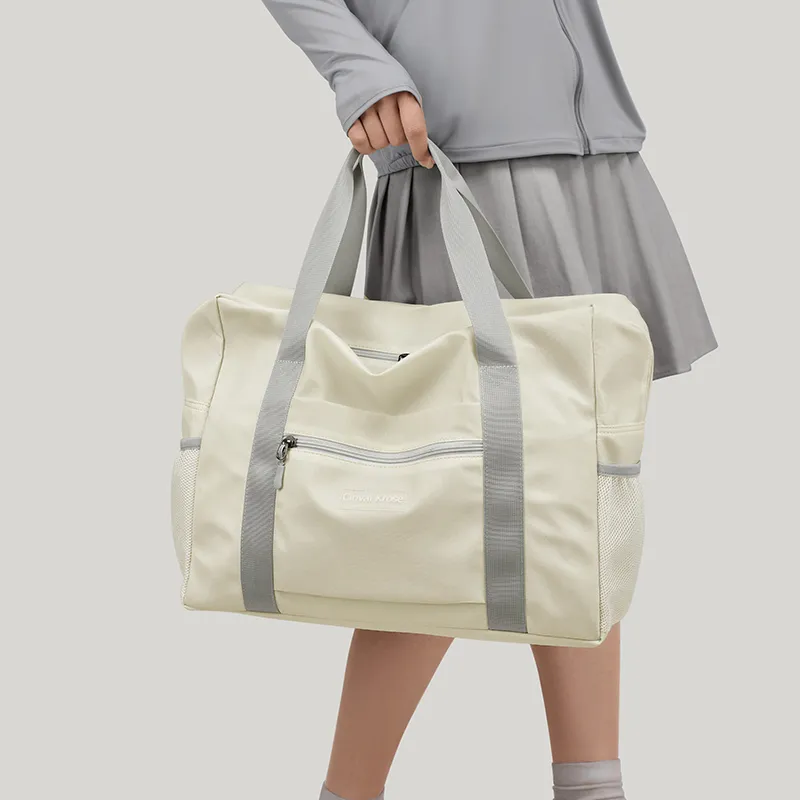 Simvay Clos Fabric Travel Bag Portable Storage Maternity Bag Large Size Women's Ecru-7