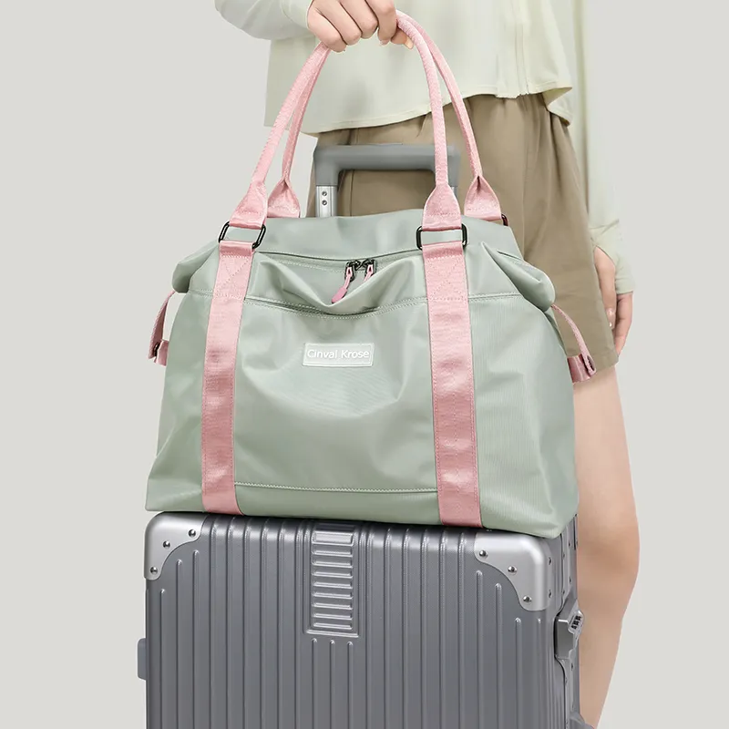 CinvaiKrose Travel Bags Light Green Shopping Bag Included-5