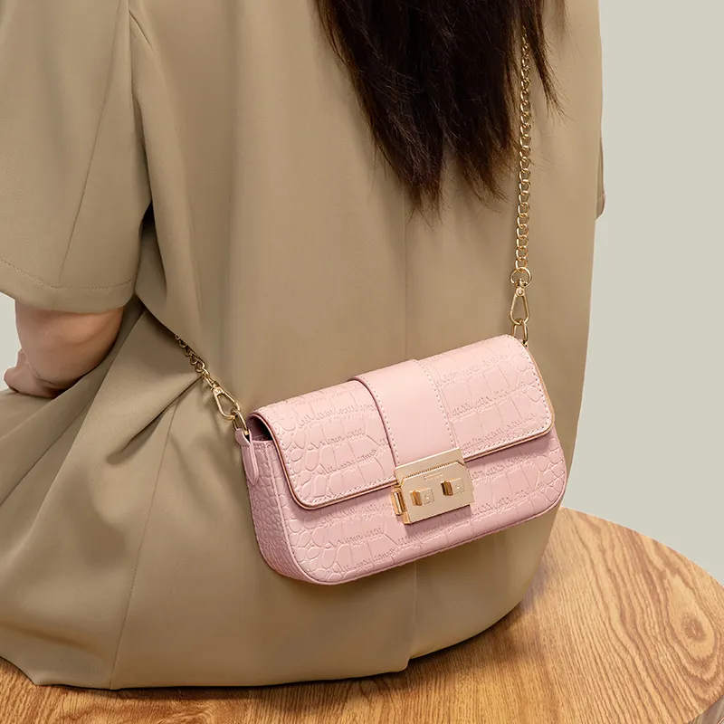 Simvay Clos Cow Leather With Synthetic Leather Shoulder Bag Small Square Bag Shoulder Bag Small Size Women's-11