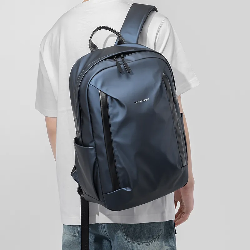 CinvaiKrose Fabric Backpack Large Size Men's Gray/Black/Blue-14