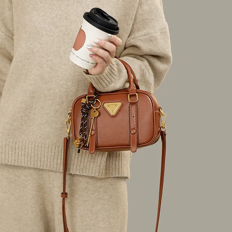 Simvay Clos Synthetic Leather Shoulder Bag Crossbody Bag Handbags Small Size Women's Brown/Coffee-1