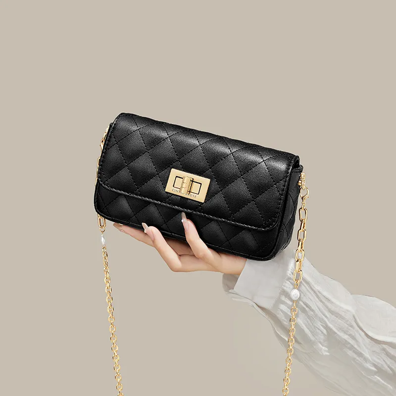 Simvay Clos Cow Leather With Synthetic Leather Shoulder Bag Crossbody Bag Shoulder Bag Small Size Women's Ecru/Black-11